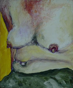 Brust, 2001, oil/canvas, 70x50cm