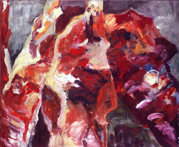 Rinderteile, 1998, oil/canvas, 100x120cm 